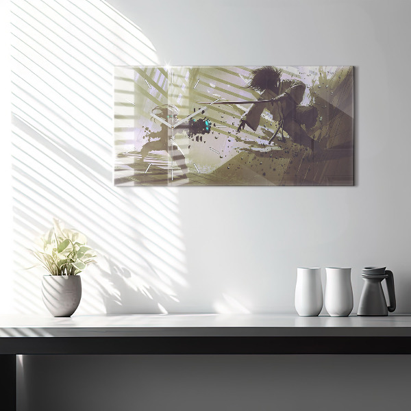 Orologi orizzontali Combattimento tra robot e samurai