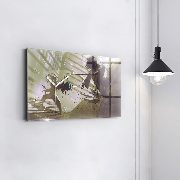 Orologi orizzontali Combattimento tra robot e samurai