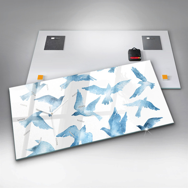 Orologi orizzontali Uccelli blu volanti