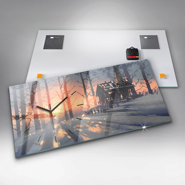 Orologi orizzontali Paesaggio invernale con alberi