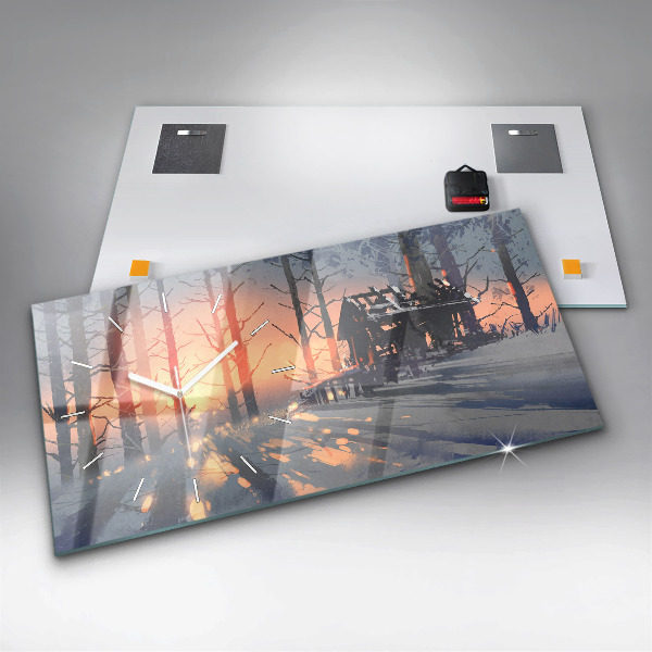 Orologi orizzontali Paesaggio invernale con alberi