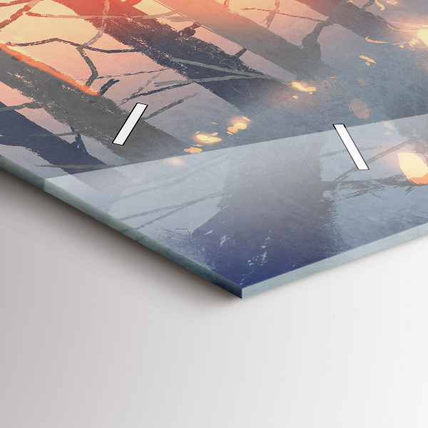 Orologi orizzontali Paesaggio invernale con alberi