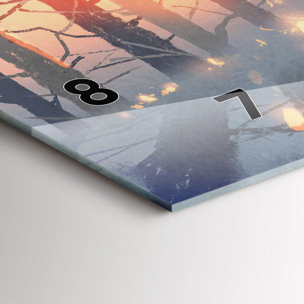 Orologi orizzontali Paesaggio invernale con alberi