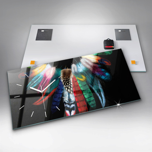 Orologi orizzontali Piume di uccelli colorate