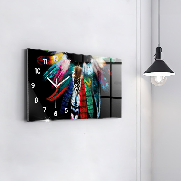 Orologi orizzontali Piume di uccelli colorate