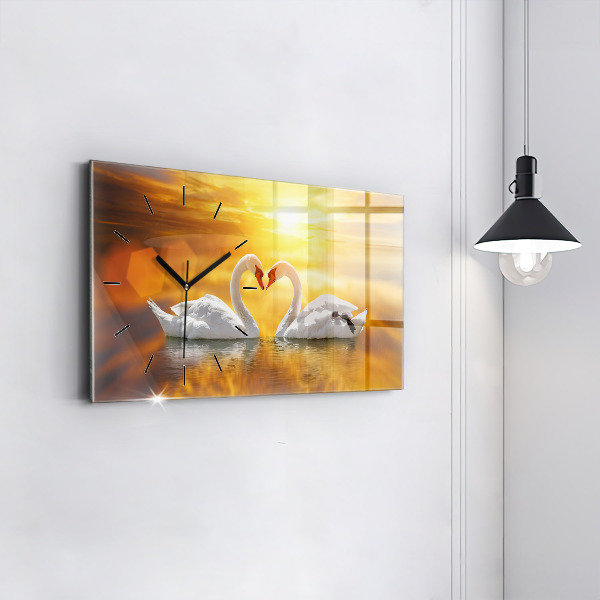 Orologi orizzontali Cigni innamorati