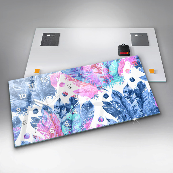 Orologi orizzontali Piume colorate