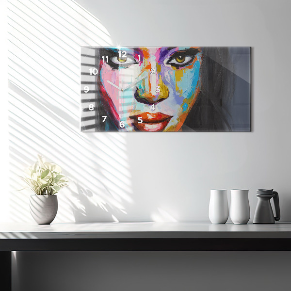 Orologi orizzontali Volto di donna colorato
