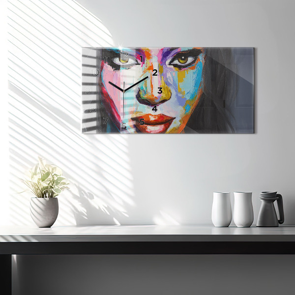 Orologi orizzontali Volto di donna colorato