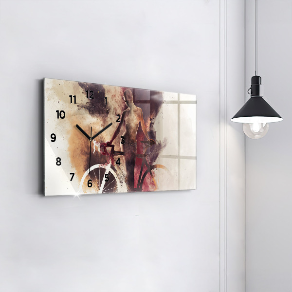 Orologi orizzontali Donna e bicicletta