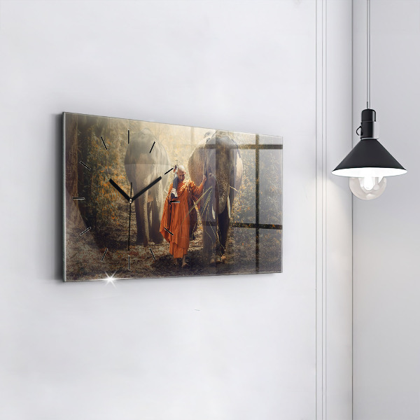 Orologi orizzontali Monaco che guida gli elefanti