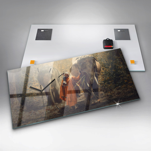 Orologi orizzontali Monaco che guida gli elefanti