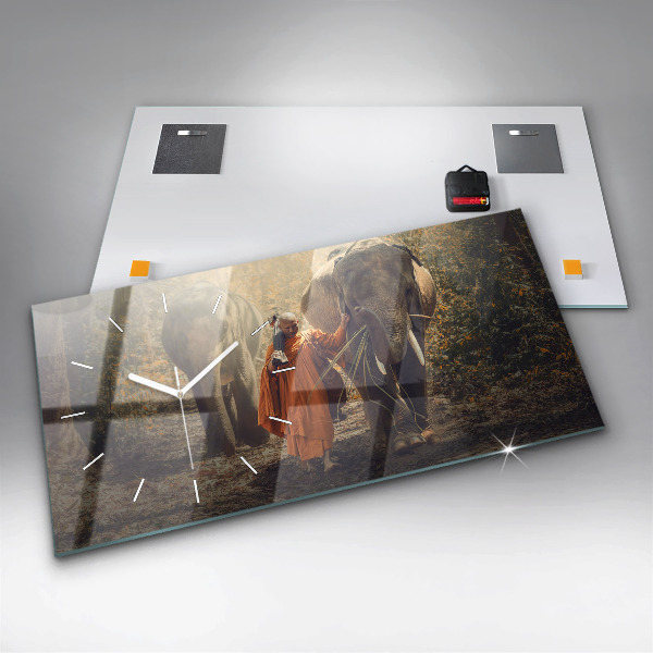 Orologi orizzontali Monaco che guida gli elefanti