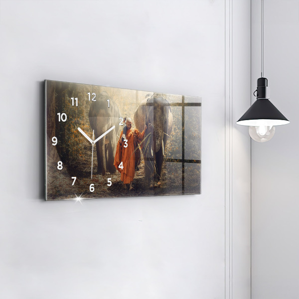 Orologi orizzontali Monaco che guida gli elefanti