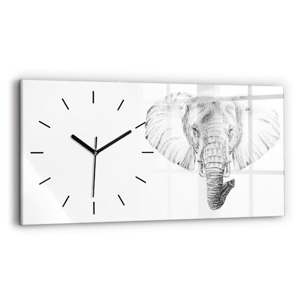 Orologi orizzontali Testa di elefante vettoriale