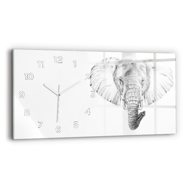 Orologi orizzontali Testa di elefante vettoriale