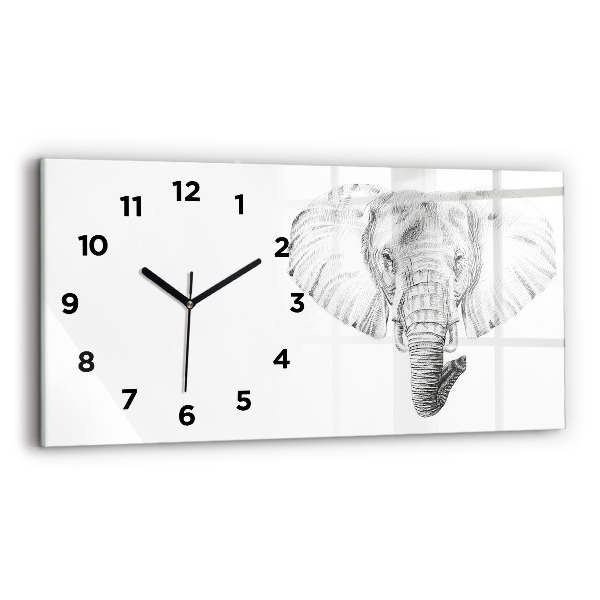 Orologi orizzontali Testa di elefante vettoriale