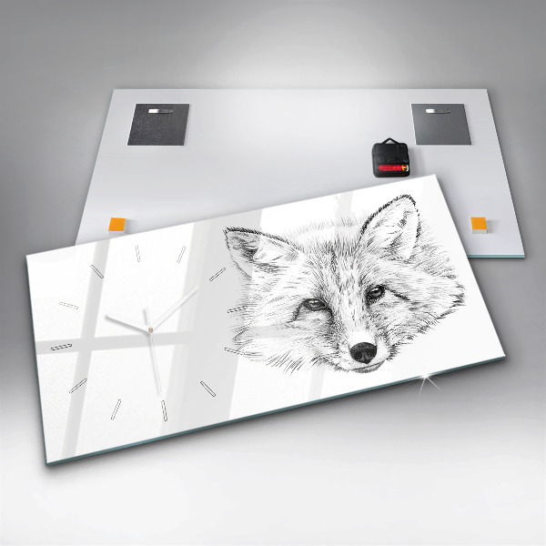 Orologi orizzontali Testa di volpe vettoriale