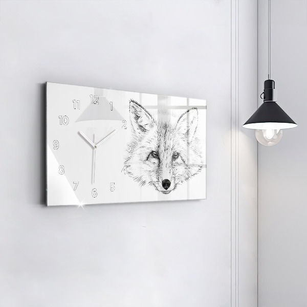 Orologi orizzontali Testa di volpe vettoriale