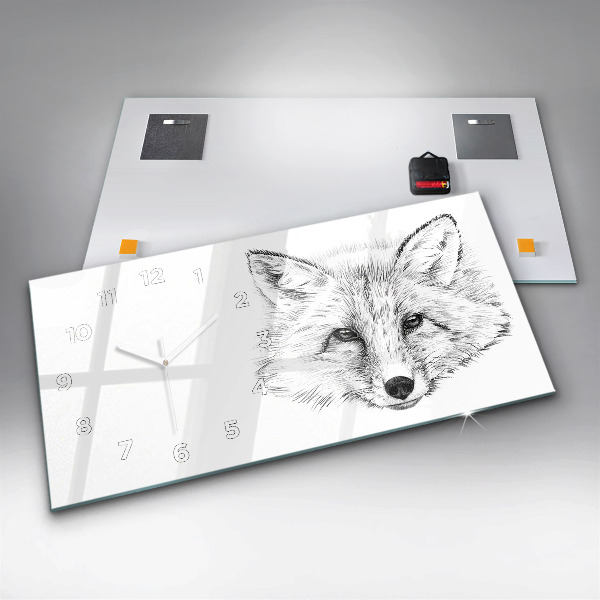 Orologi orizzontali Testa di volpe vettoriale