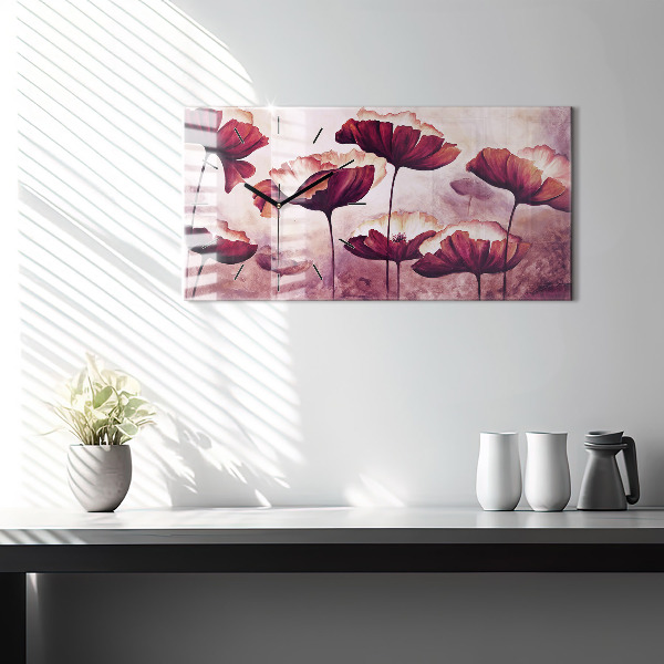 Orologi orizzontali Fiori Papaveri in fiore