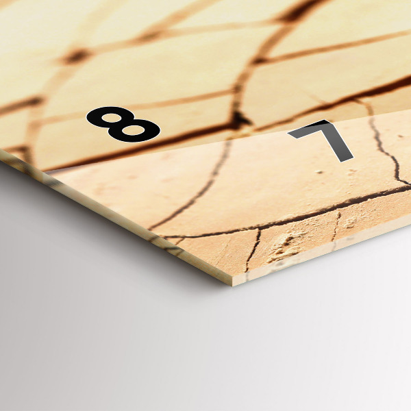 Orologio rettangolare Una pianta in terreno secco