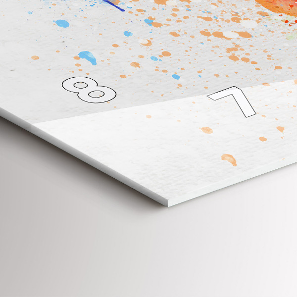 Orologio rettangolare Mappa del mondo su carta