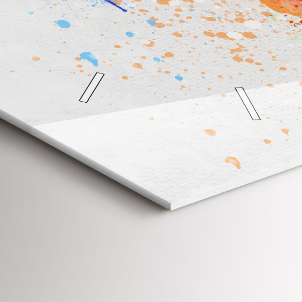 Orologio rettangolare Mappa del mondo su carta