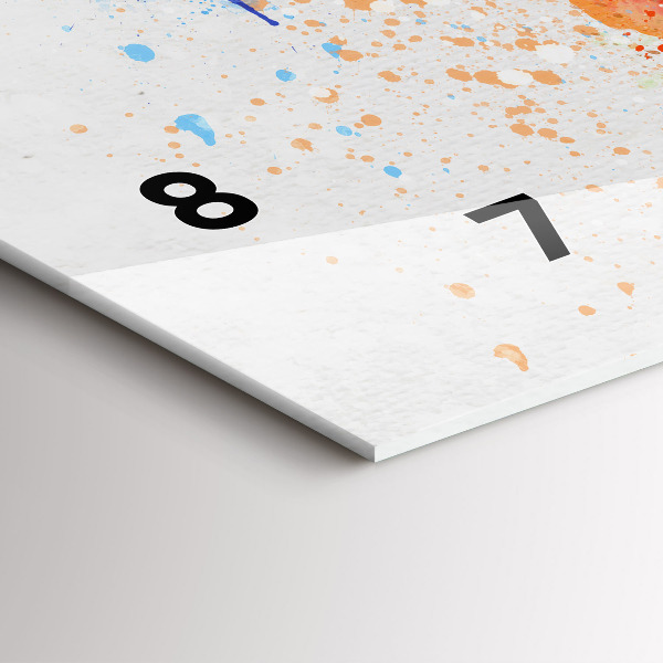 Orologio rettangolare Mappa del mondo su carta