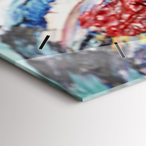 Orologio rettangolare Frammento di olio su tela