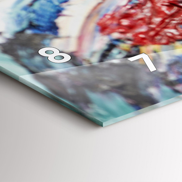 Orologio rettangolare Frammento di olio su tela