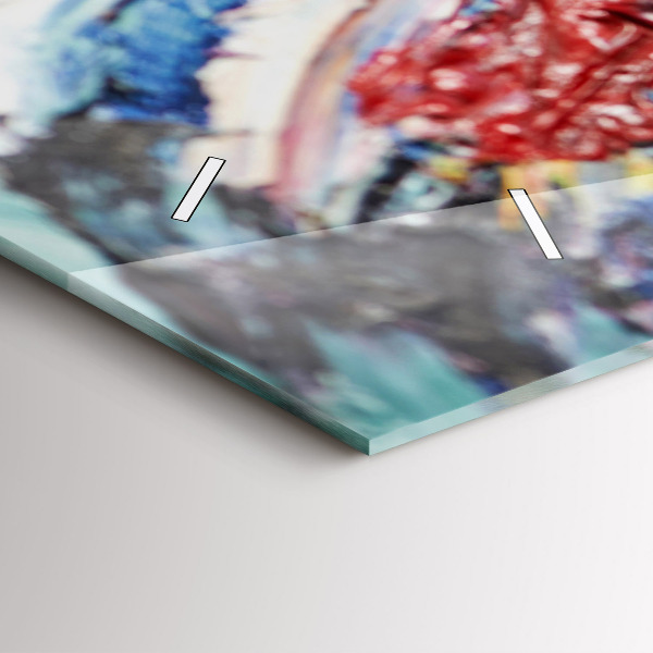 Orologio rettangolare Frammento di olio su tela