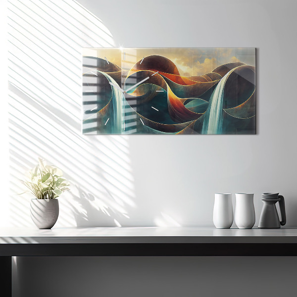 Orologi orizzontali Sfondo cascata che scorre