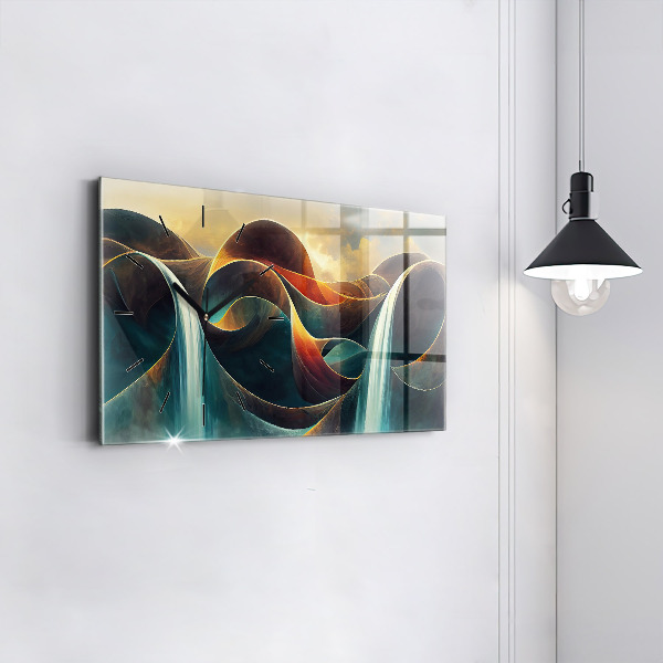 Orologi orizzontali Sfondo cascata che scorre