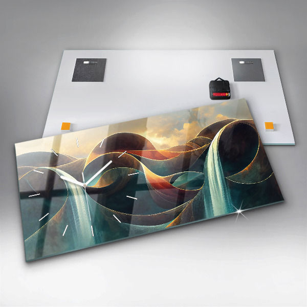 Orologi orizzontali Sfondo cascata che scorre