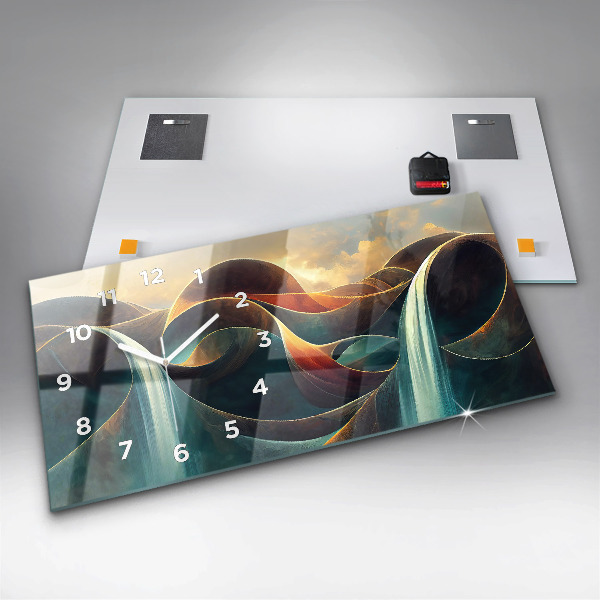 Orologi orizzontali Sfondo cascata che scorre