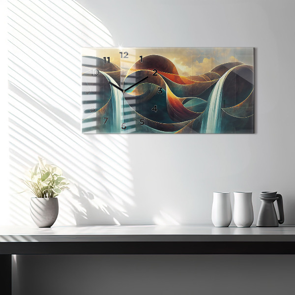 Orologi orizzontali Sfondo cascata che scorre