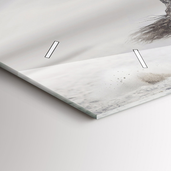 Orologio rettangolare Cavallo bianco al galoppo