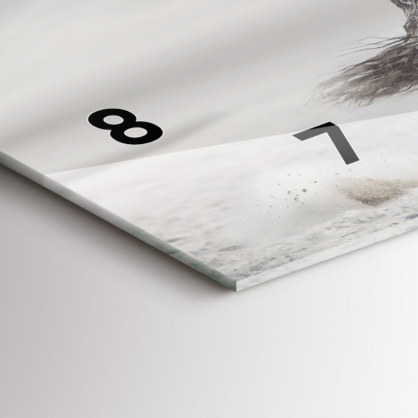 Orologio rettangolare Cavallo bianco al galoppo