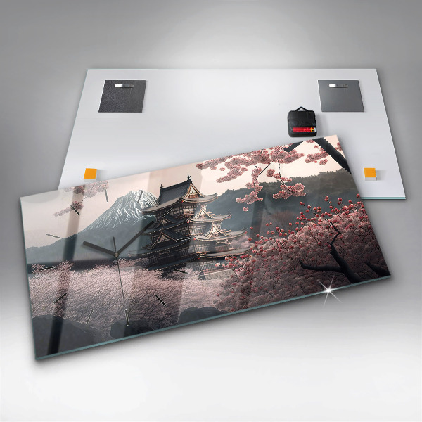 Orologi orizzontali Ciliegi in fiore della torre asiatica