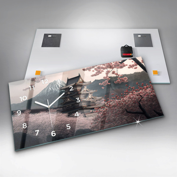 Orologi orizzontali Ciliegi in fiore della torre asiatica