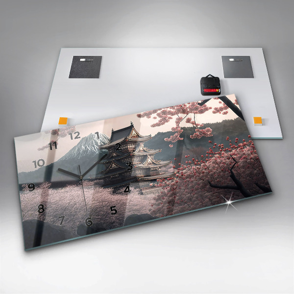 Orologi orizzontali Ciliegi in fiore della torre asiatica