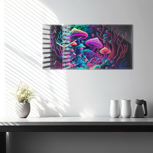 Orologi orizzontali Funghi al neon