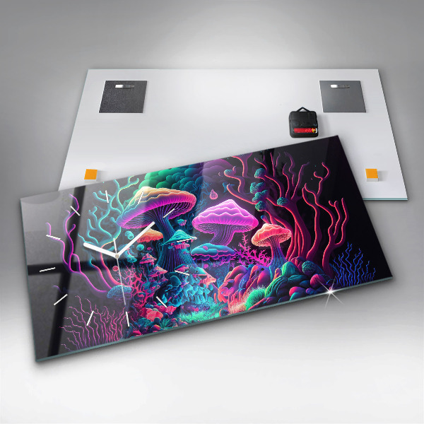 Orologi orizzontali Funghi al neon