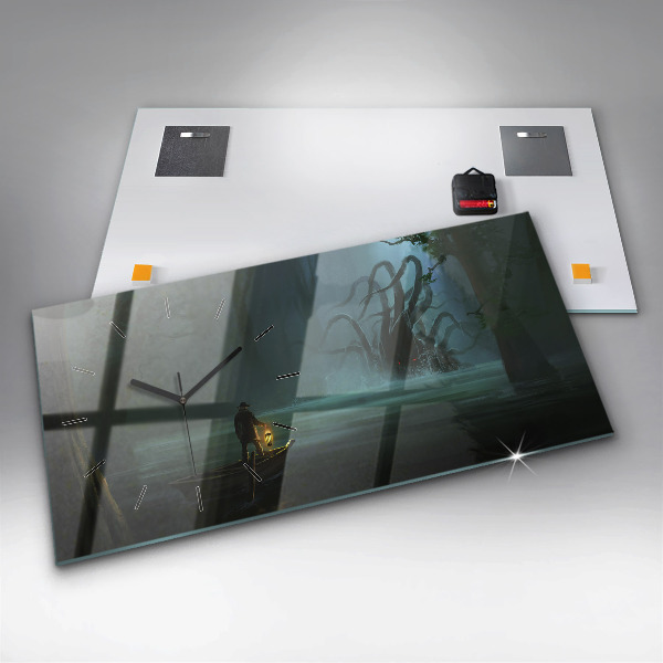 Orologi orizzontali L'uomo e il mostro nella palude