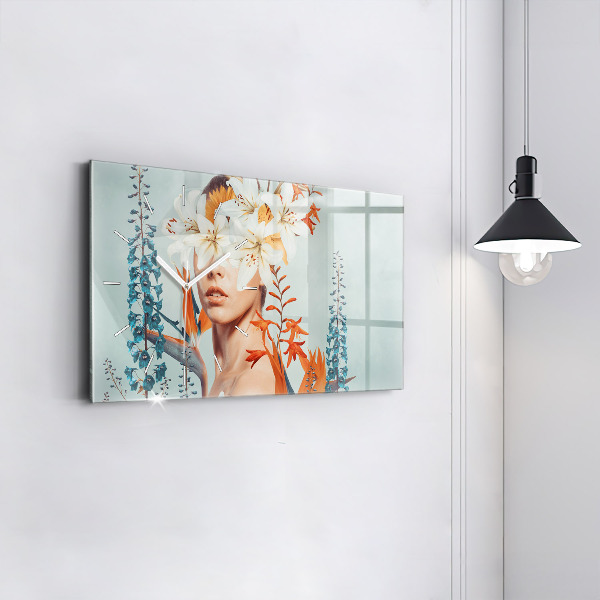 Orologi orizzontali Donna con fiori