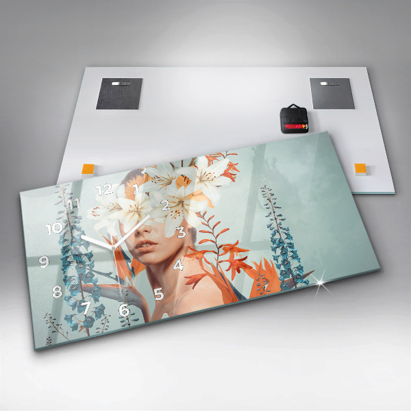 Orologi orizzontali Donna con fiori