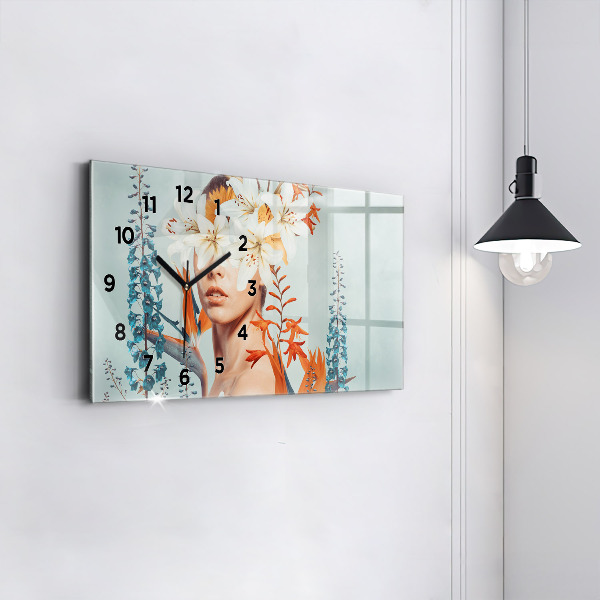 Orologi orizzontali Donna con fiori