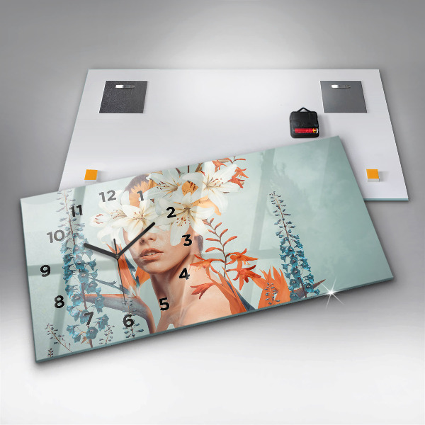 Orologi orizzontali Donna con fiori