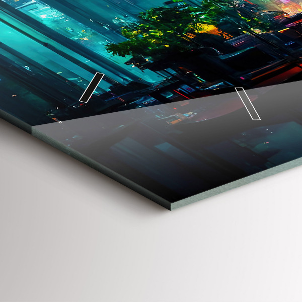 Orologi orizzontali Città in stile cyberpunk